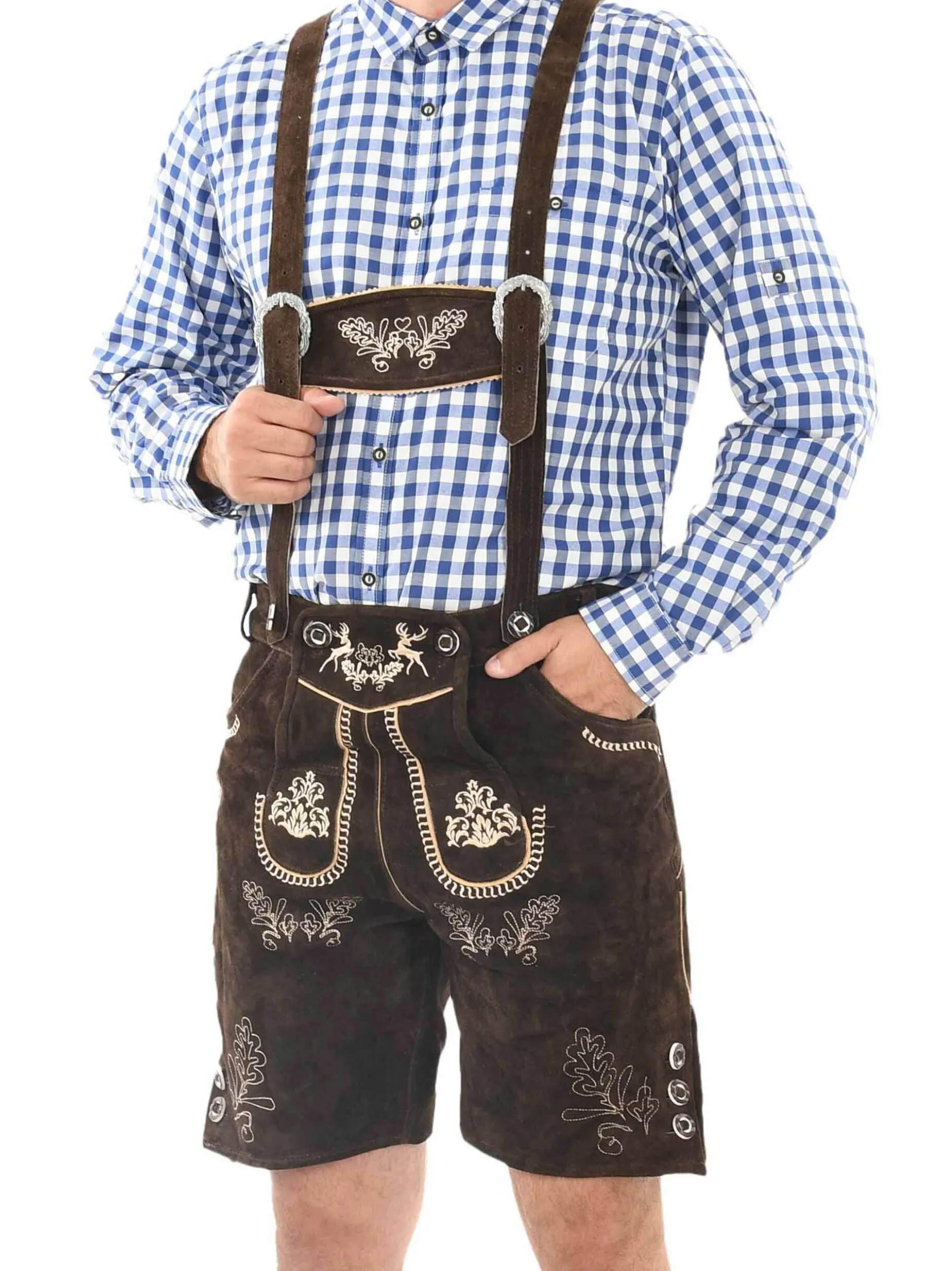 Alessandro Salvarini Erwachsene Trachtenhose - ASFerdl in braun