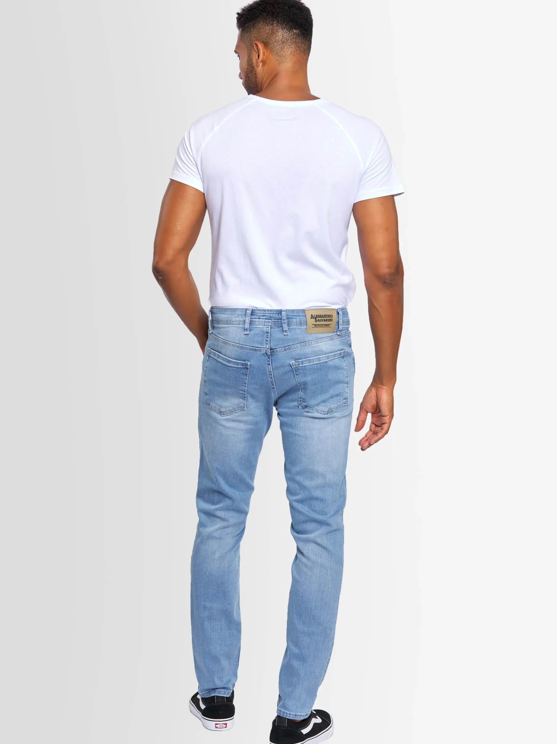 Alessandro Salvarini Herren Jeans - ASAngelo in hellblau