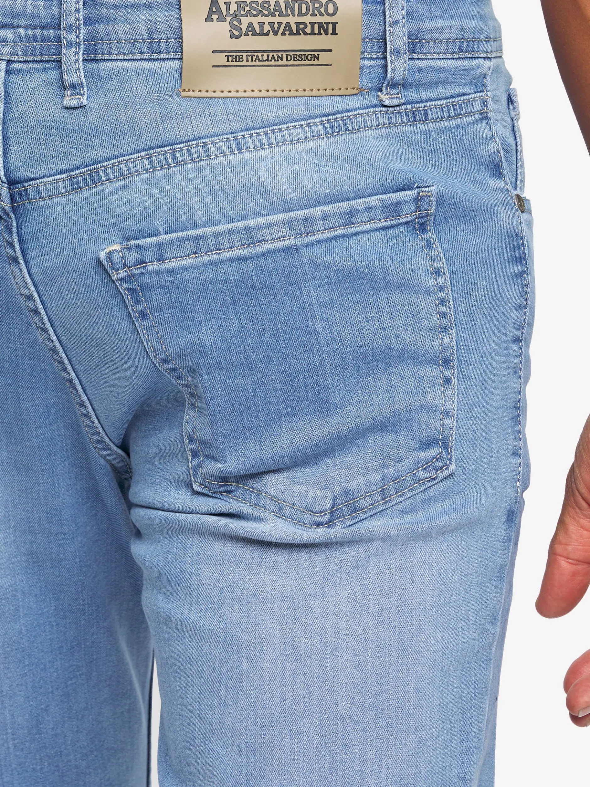 Alessandro Salvarini Herren Jeans - ASAngelo in hellblau