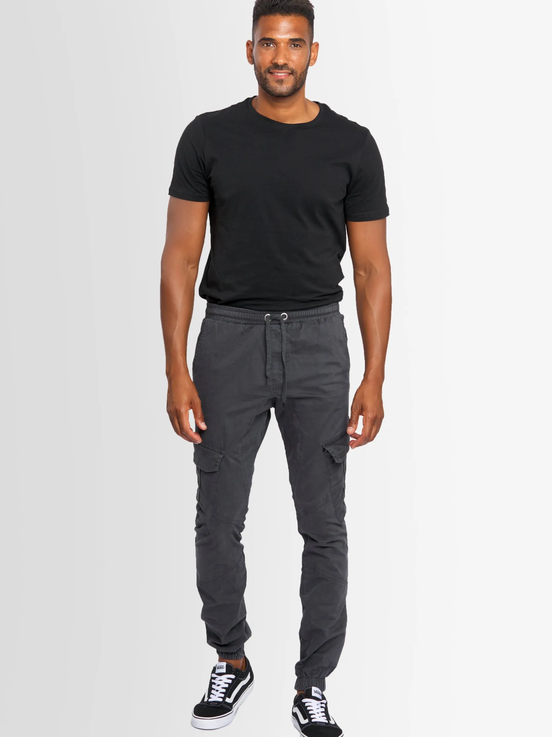 Alessandro Salvarini Herren Cargohose - ASComfi in anthrazit