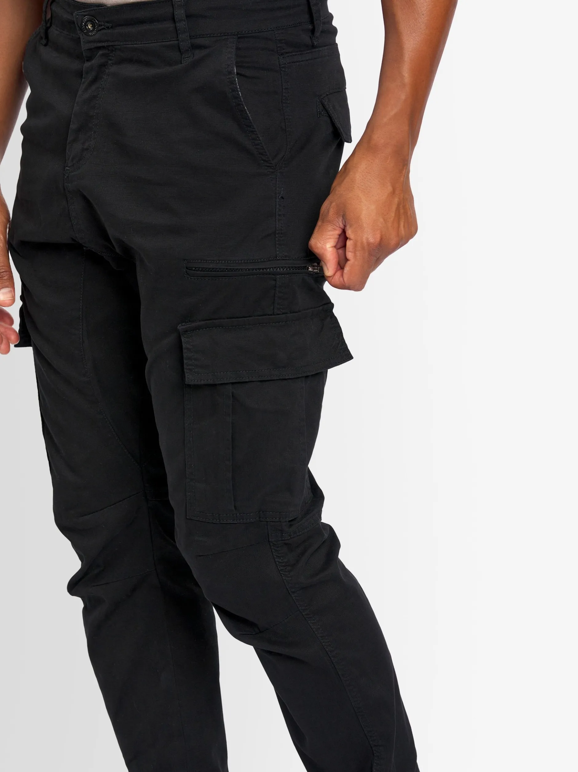 Alessandro Salvarini Herren Cargohose - ASGiacomi in schwarz