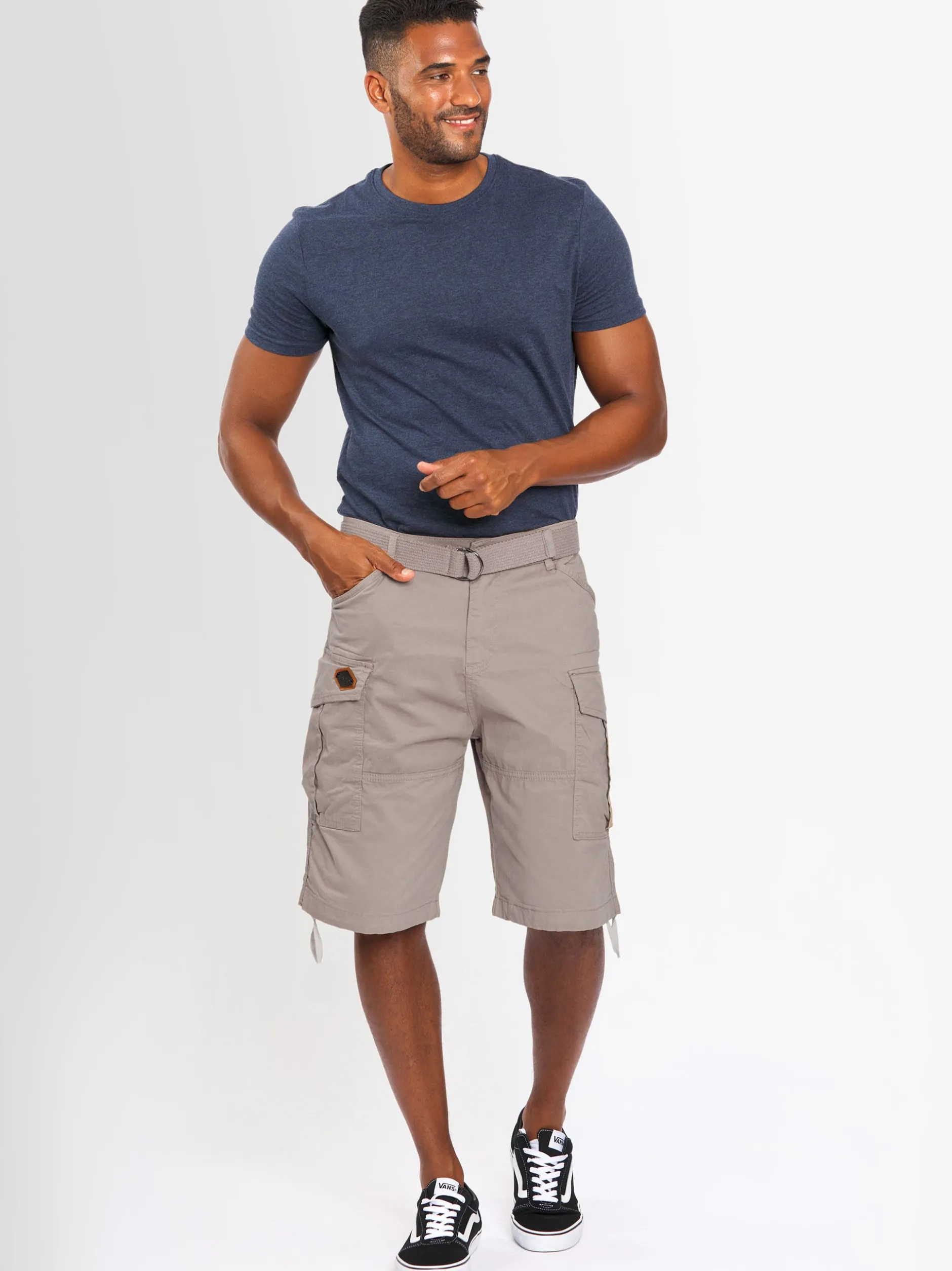 Alessandro Salvarini Herren Cargoshorts - ASLeon in hellgrau