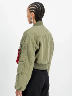 Alpha Industries Damen Bomberjacke in oliv