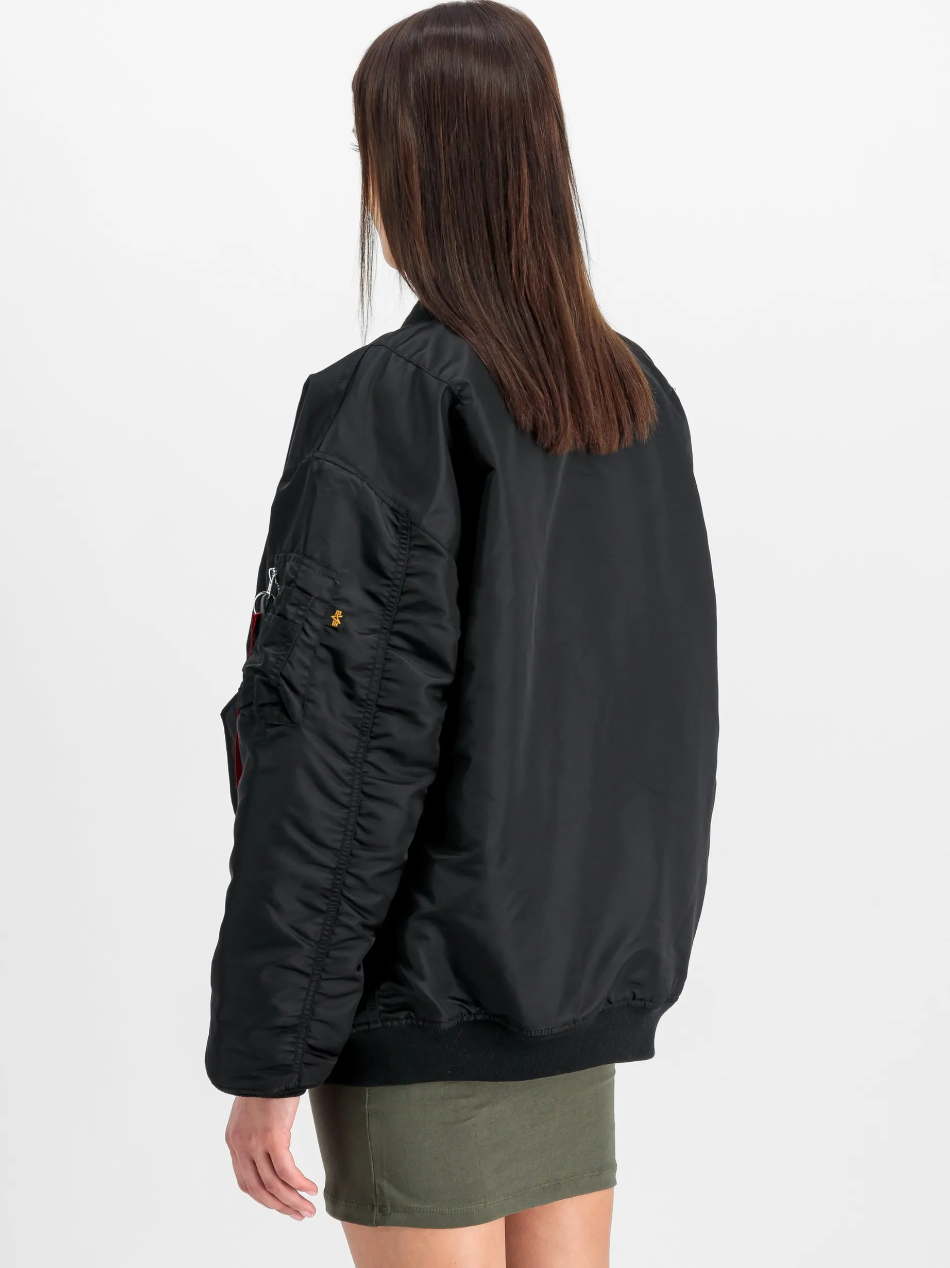 Alpha Industries Damen Bomberjacke in schwarz orange