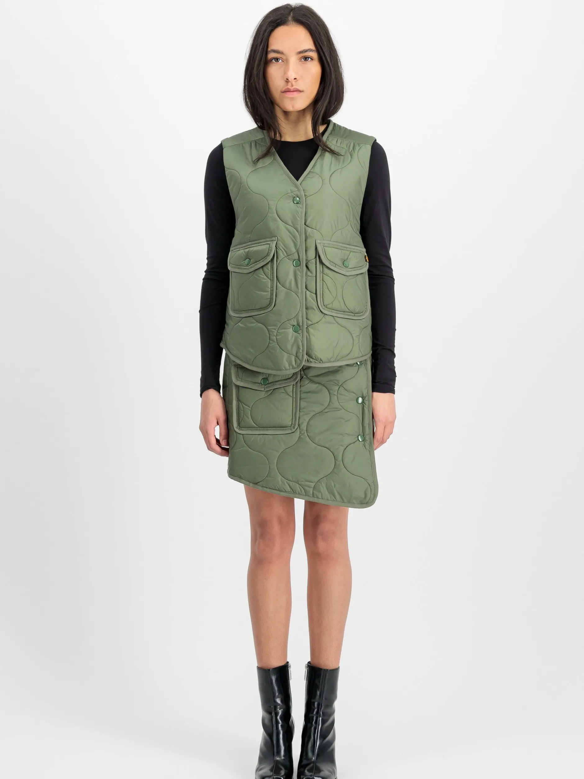 Alpha Industries Damen Rock in grün
