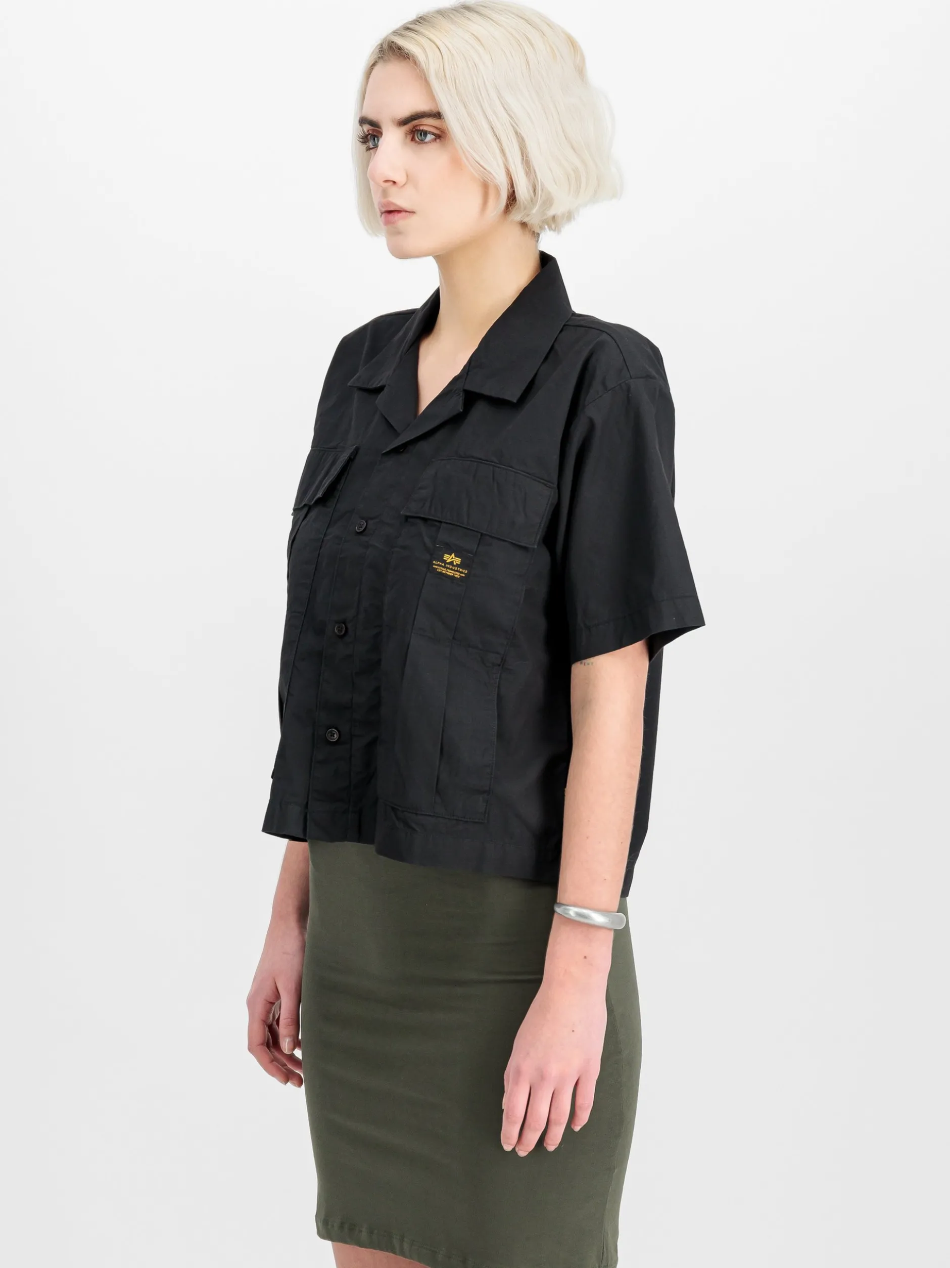 Alpha Industries Damen T-Shirt in schwarz