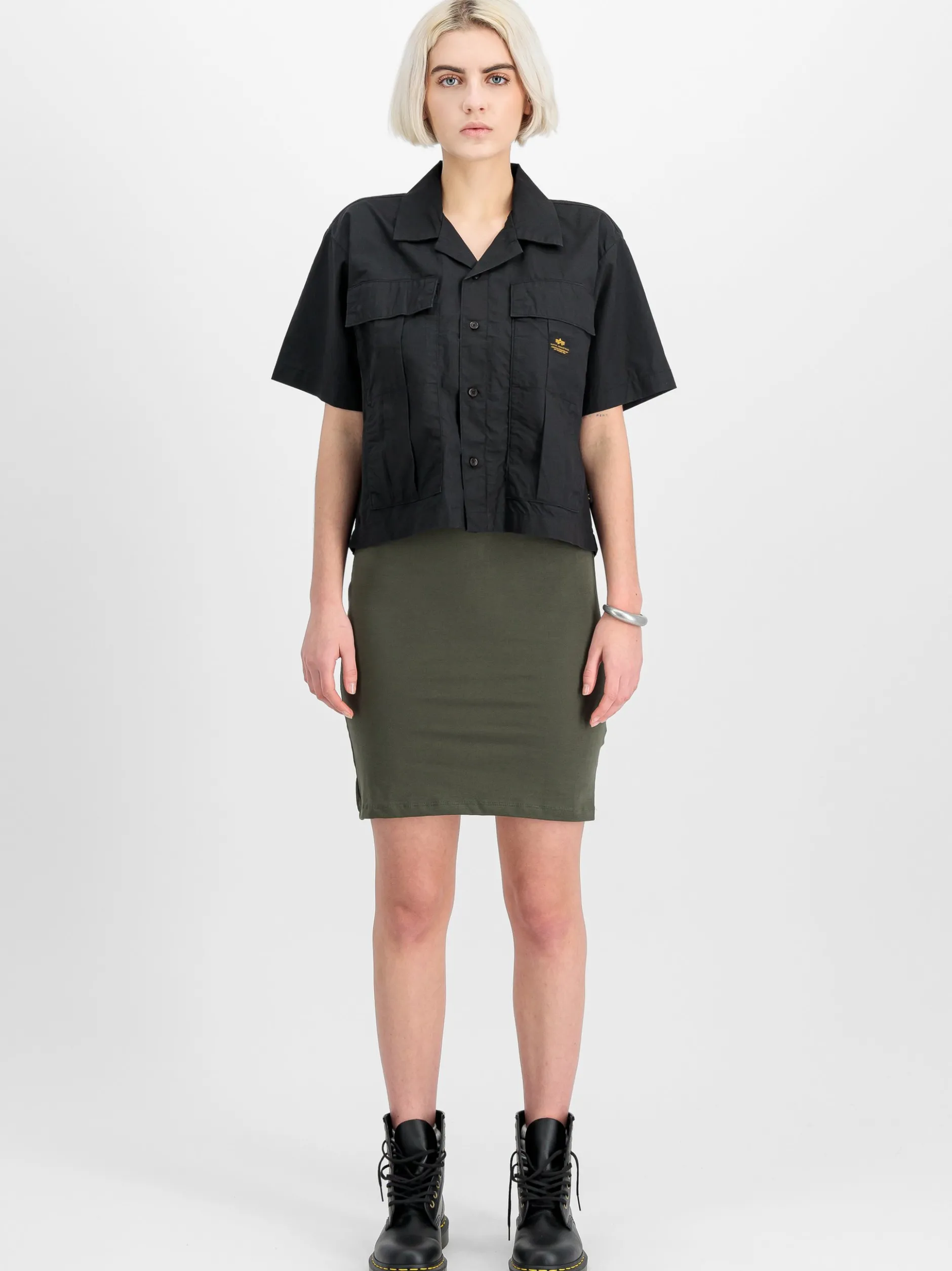 Alpha Industries Damen T-Shirt in schwarz