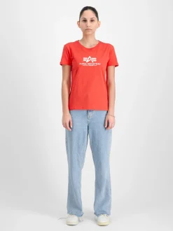 Alpha Industries Damen T-Shirt in rot