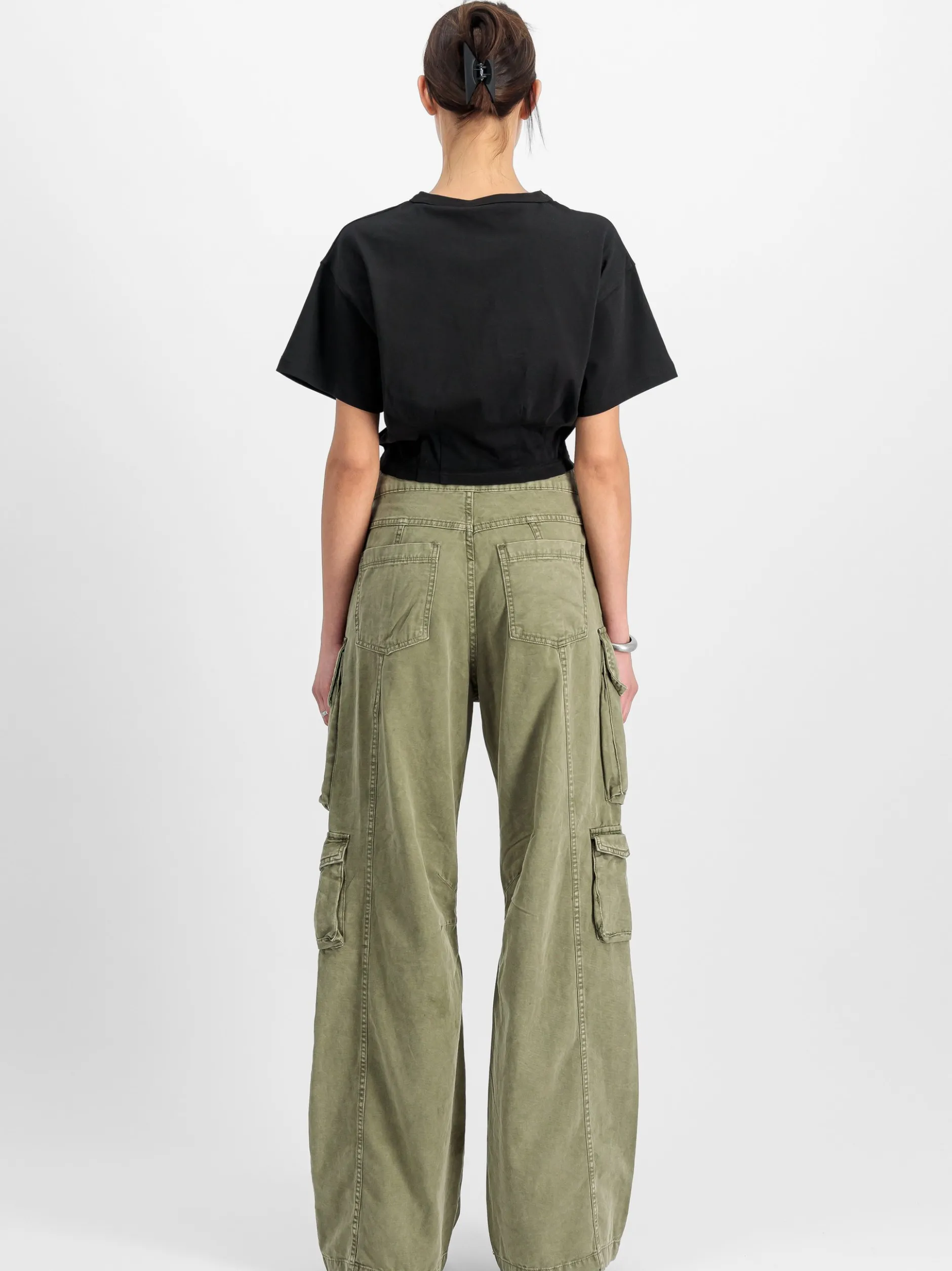 Alpha Industries Damen T-Shirt in schwarz
