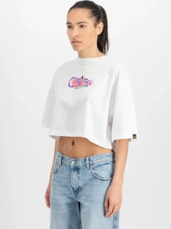 Alpha Industries Damen T-Shirt in weiß