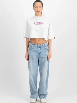 Alpha Industries Damen T-Shirt in weiß