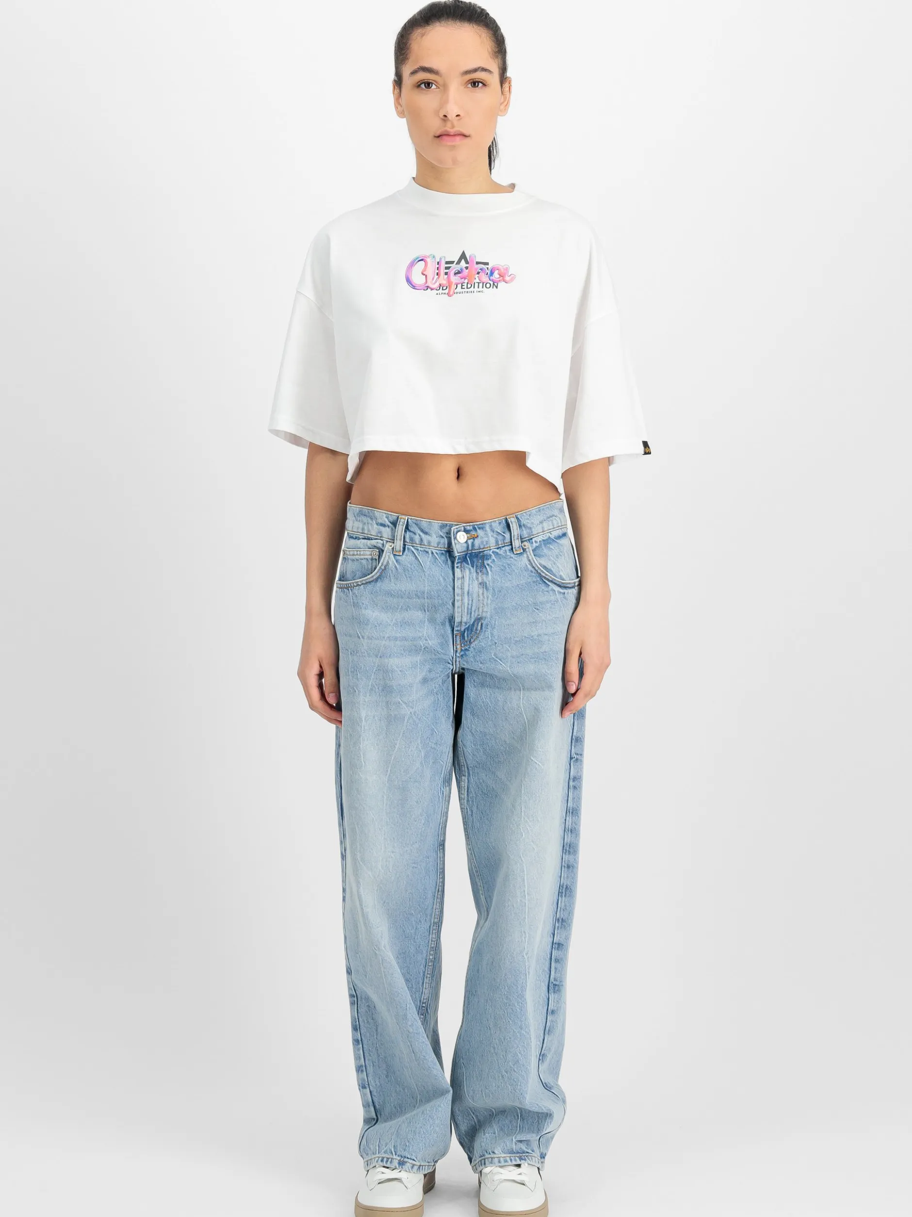 Alpha Industries Damen T-Shirt in weiß