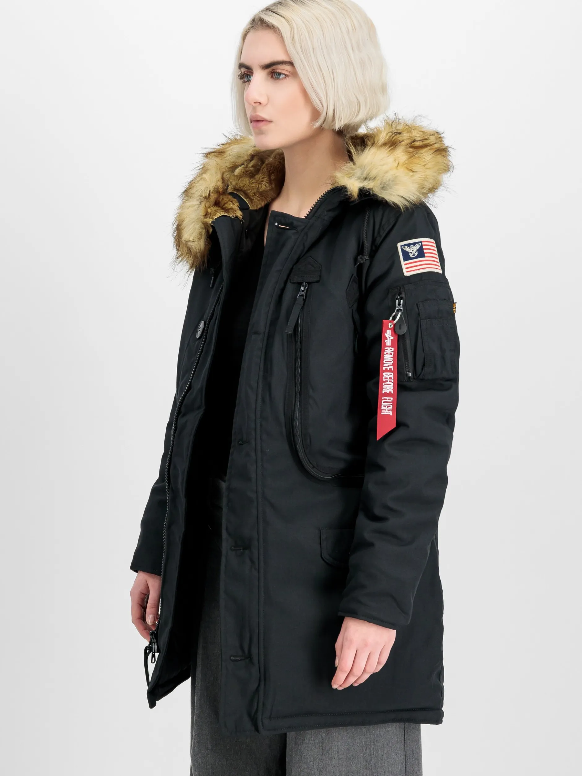 Alpha Industries Damen Winterjacke in schwarz