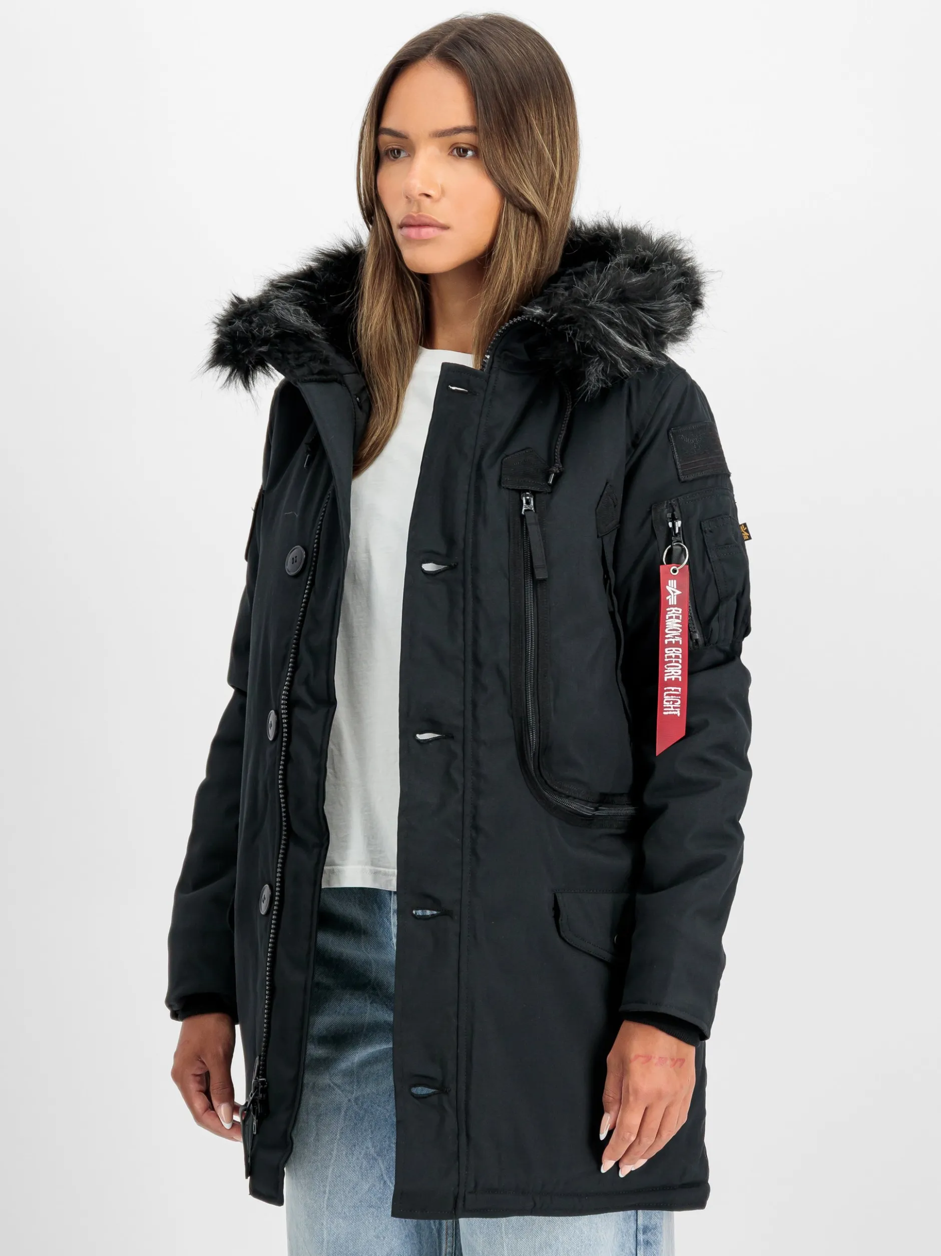 Alpha Industries Damen Winterjacke in schwarz