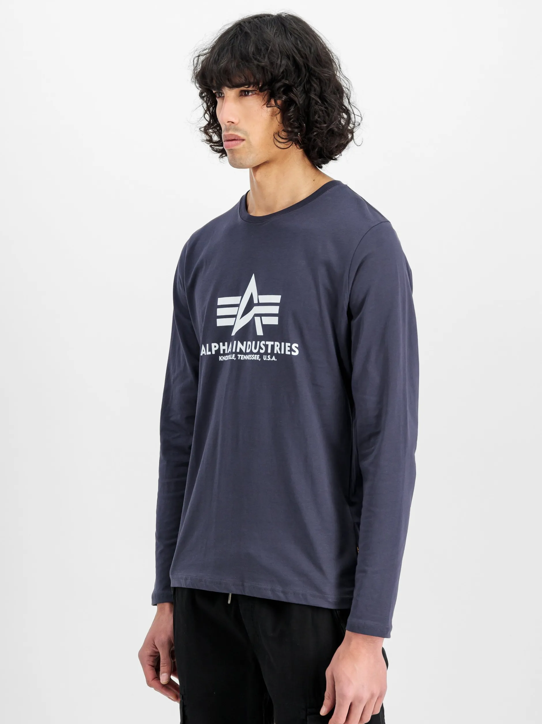 Alpha Industries Herren Langarmshirt in marine