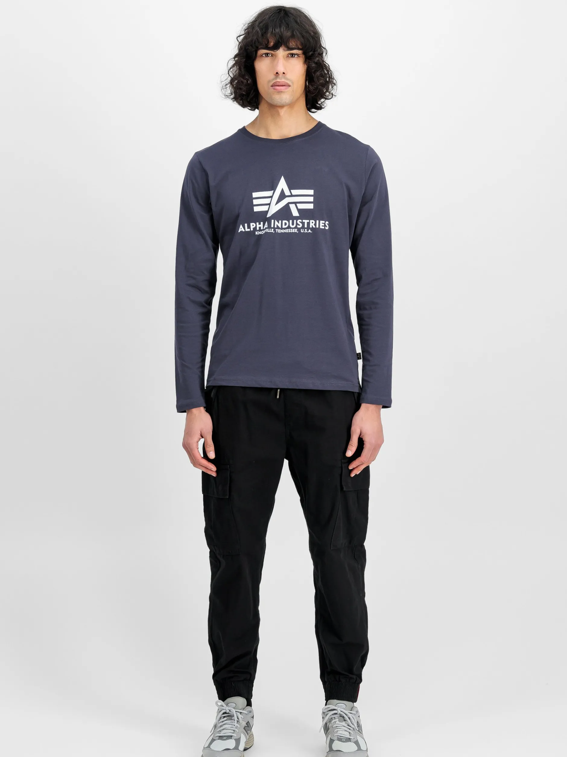 Alpha Industries Herren Langarmshirt in marine