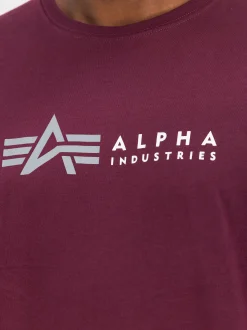 Alpha Industries Herren T-Shirt in bordeaux