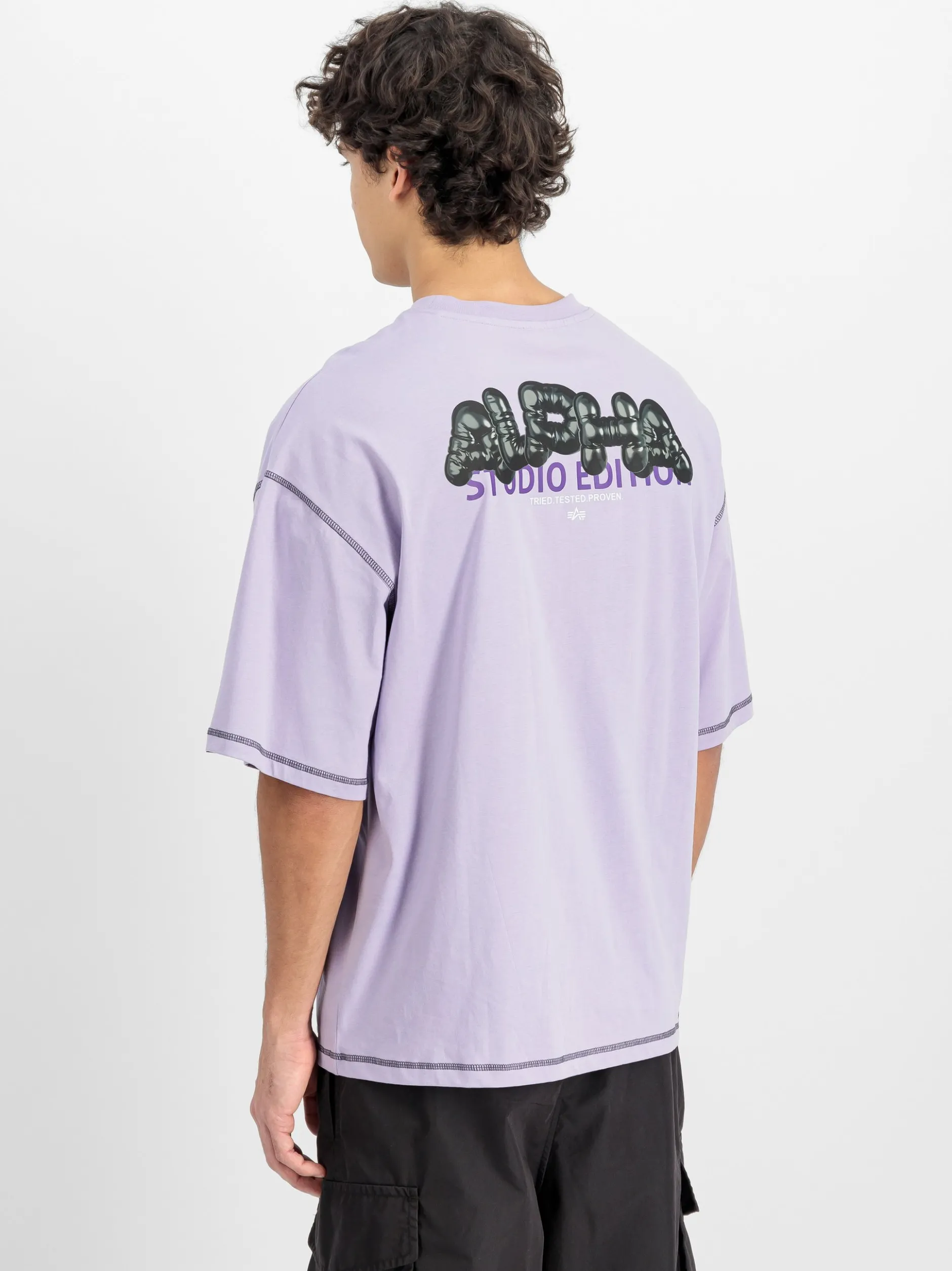 Alpha Industries Herren T-Shirt in lila