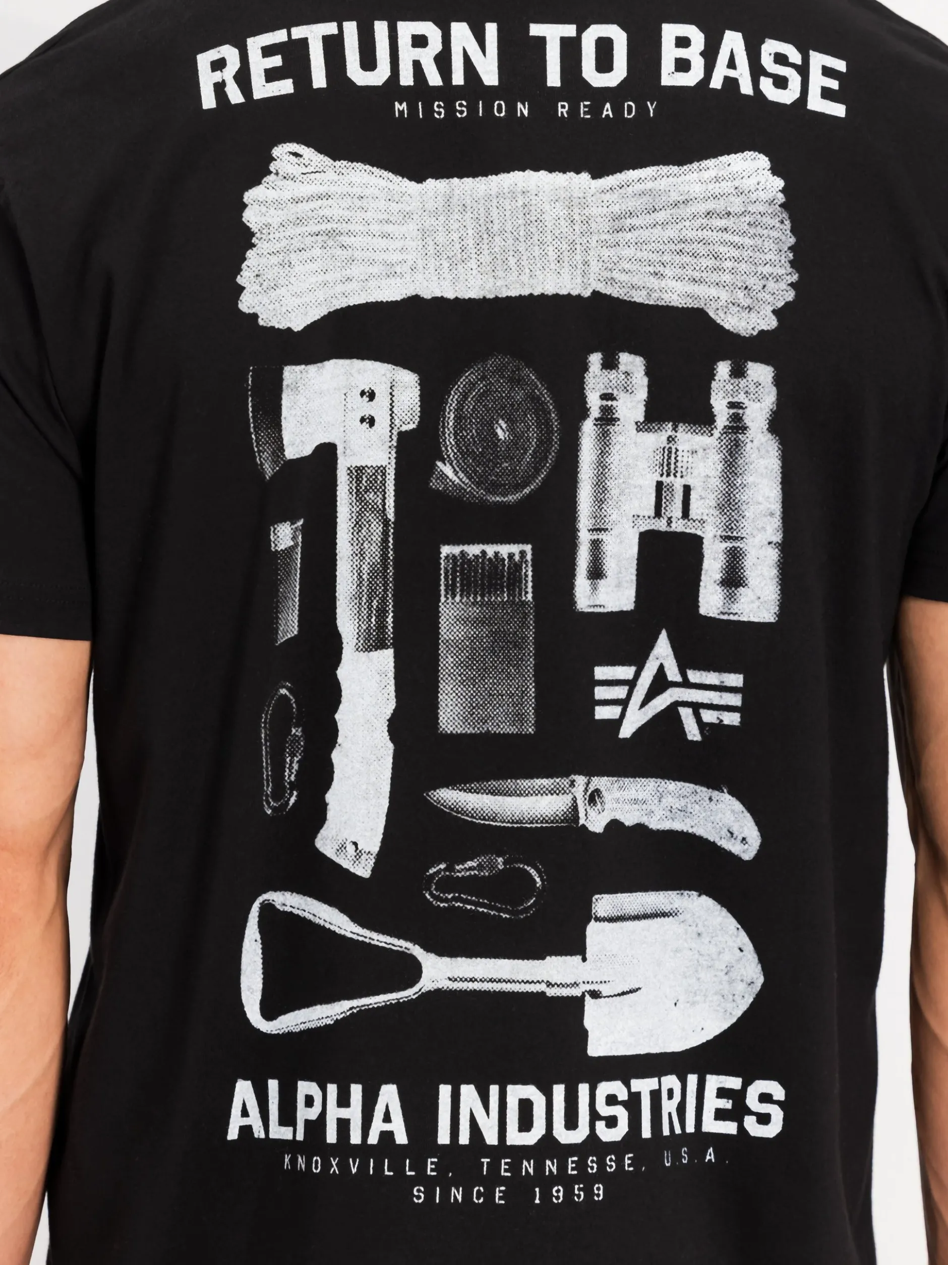 Alpha Industries Herren T-Shirt in schwarz