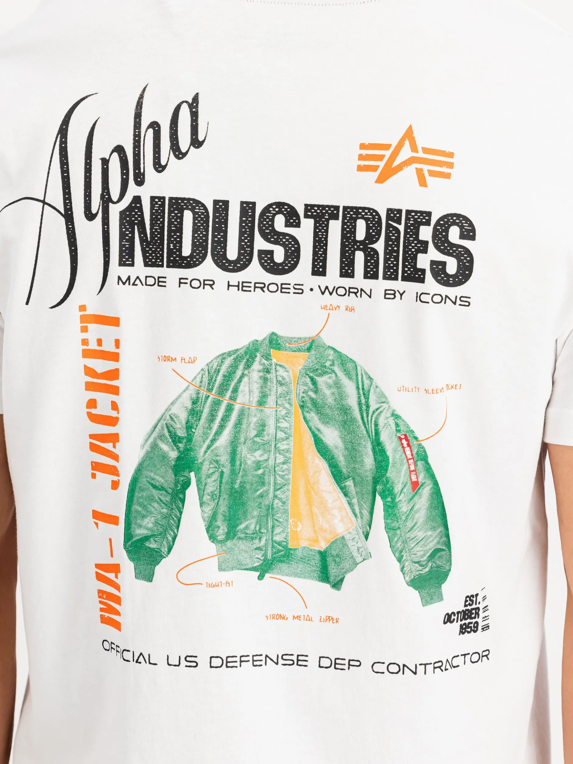 Alpha Industries Herren T-Shirt in weiß
