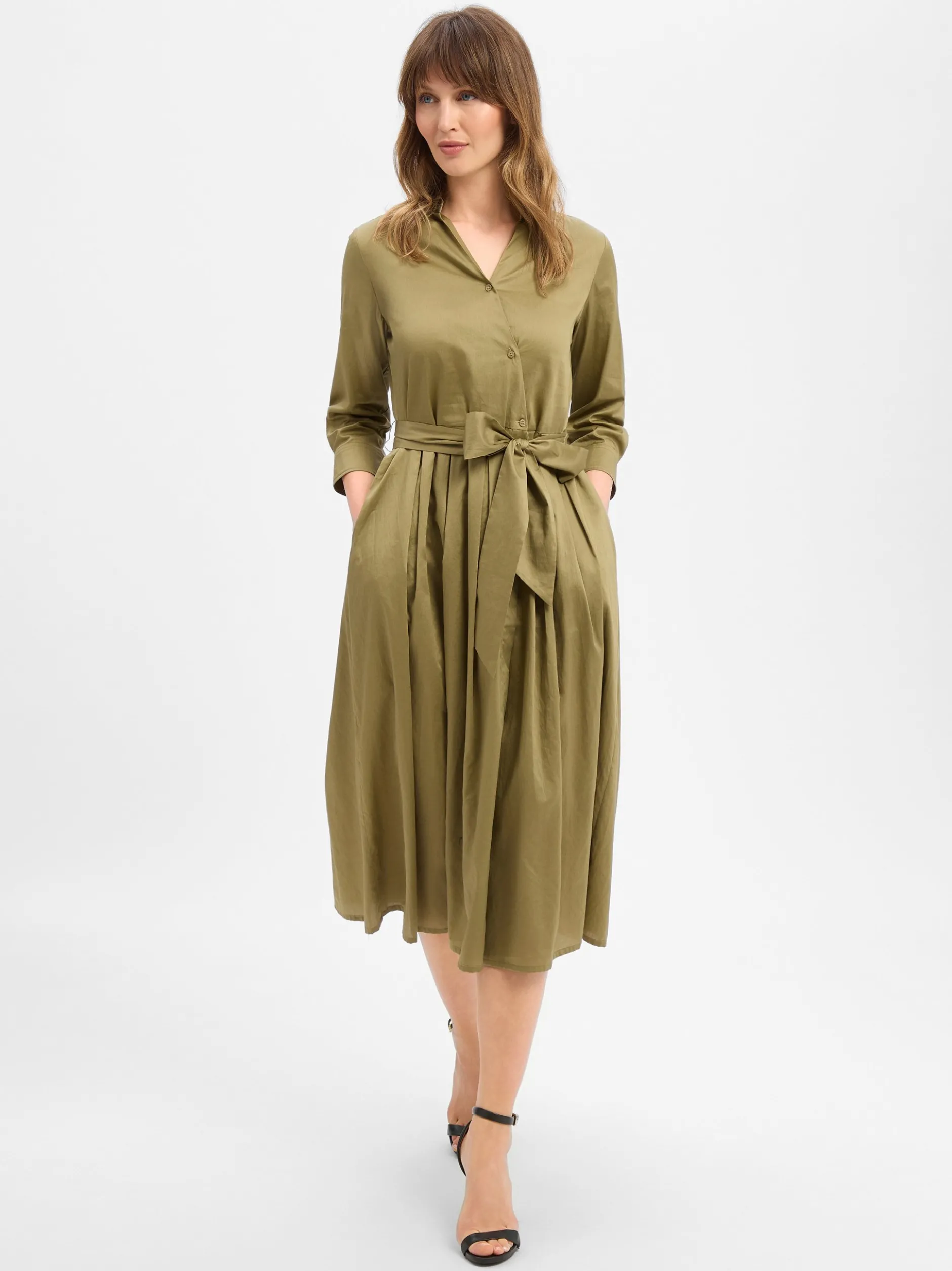 Ambiance Damen Blusenkleid in schilf - Ärmel: 3/4 Arm