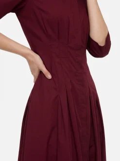 Ambiance Damen Kleid in bordeaux - Ärmel: 3/4 Arm