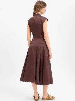 Ambiance Damen Sommerkleid in schoko - Ärmel: extra kurz