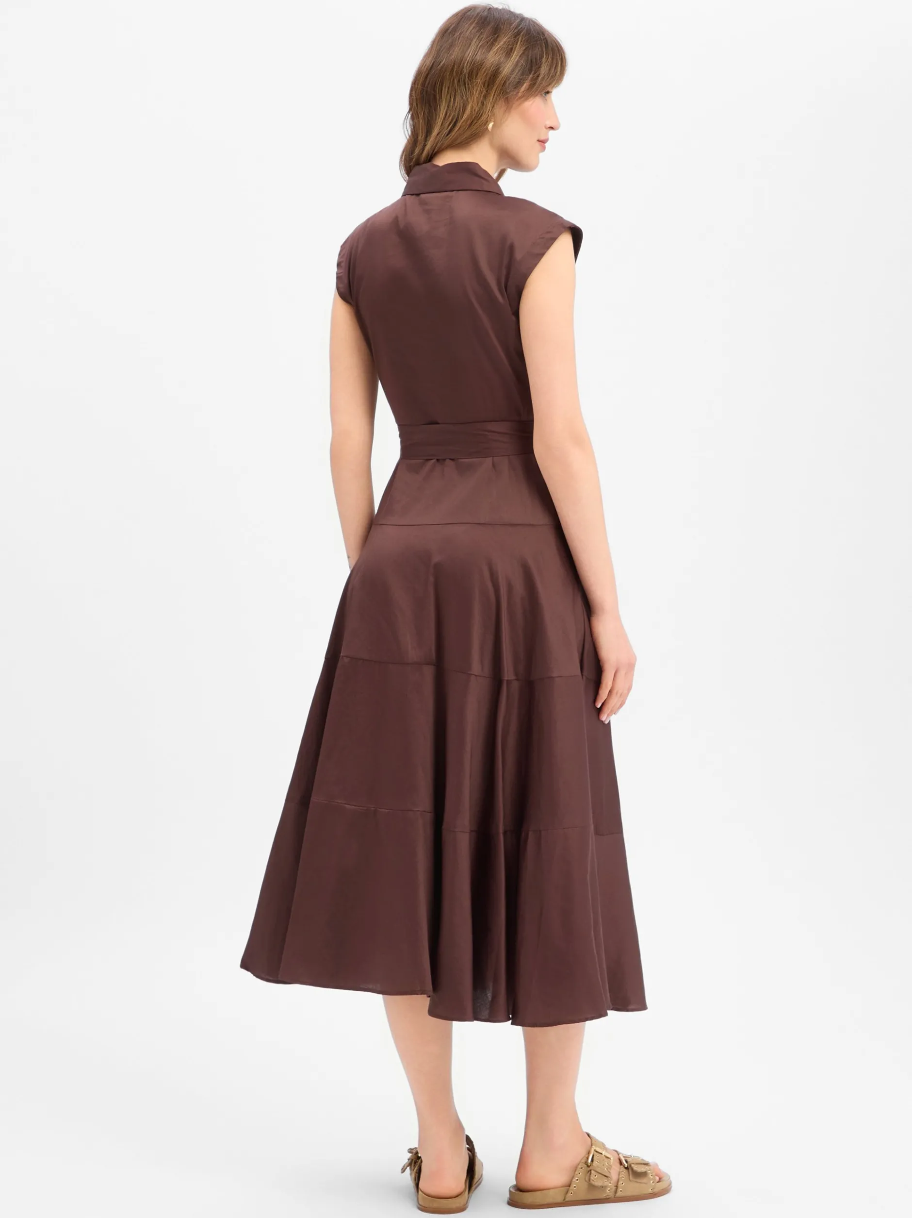 Ambiance Damen Sommerkleid in schoko - Ärmel: extra kurz