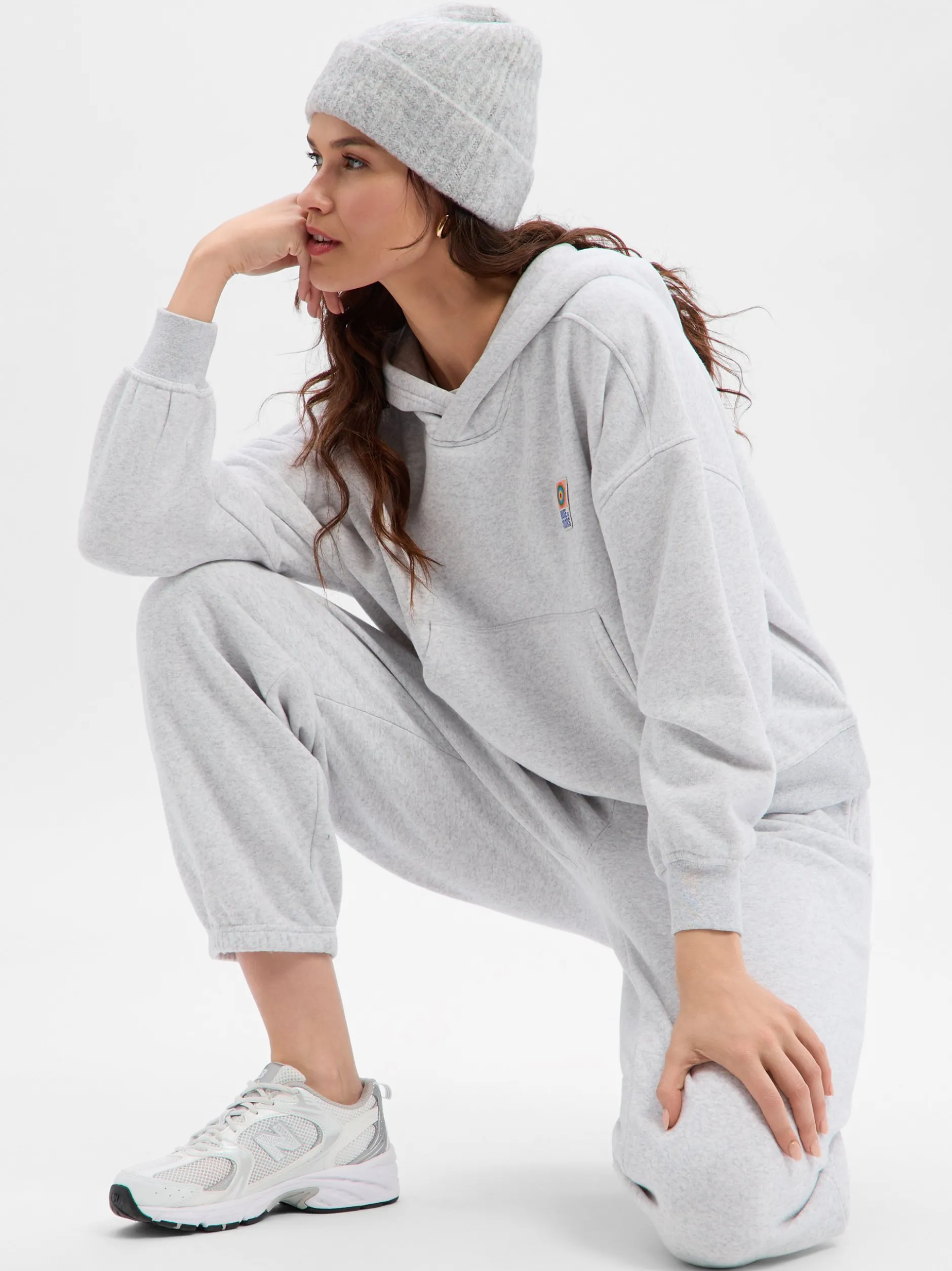 american vintage Damen Jogginghose - Baptown in hellgrau