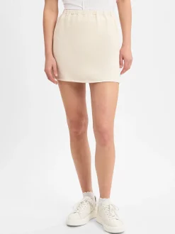 american vintage Damen Minirock in sand - Länge: kurz
