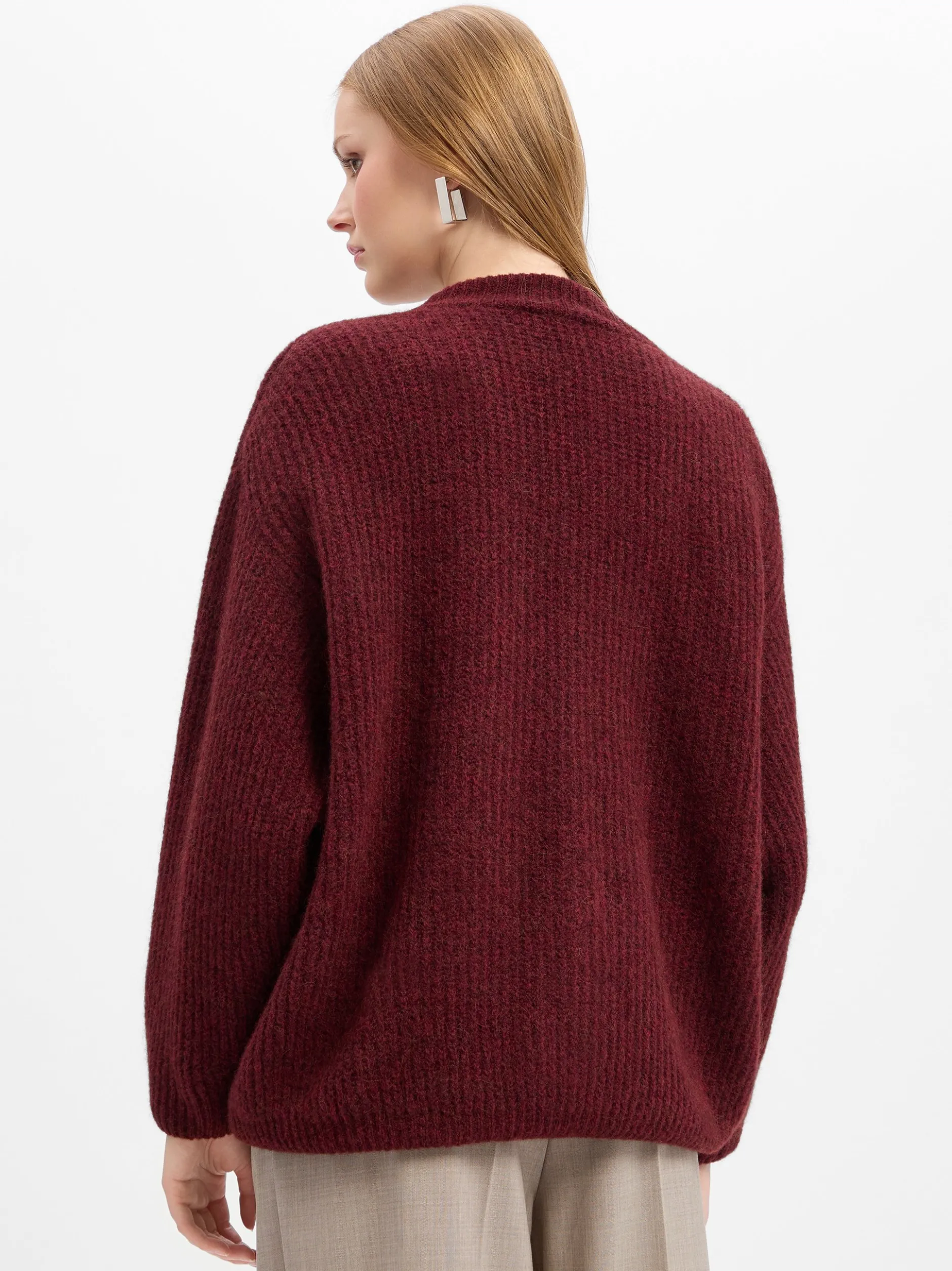 american vintage Damen Strickjacke - East in bordeaux