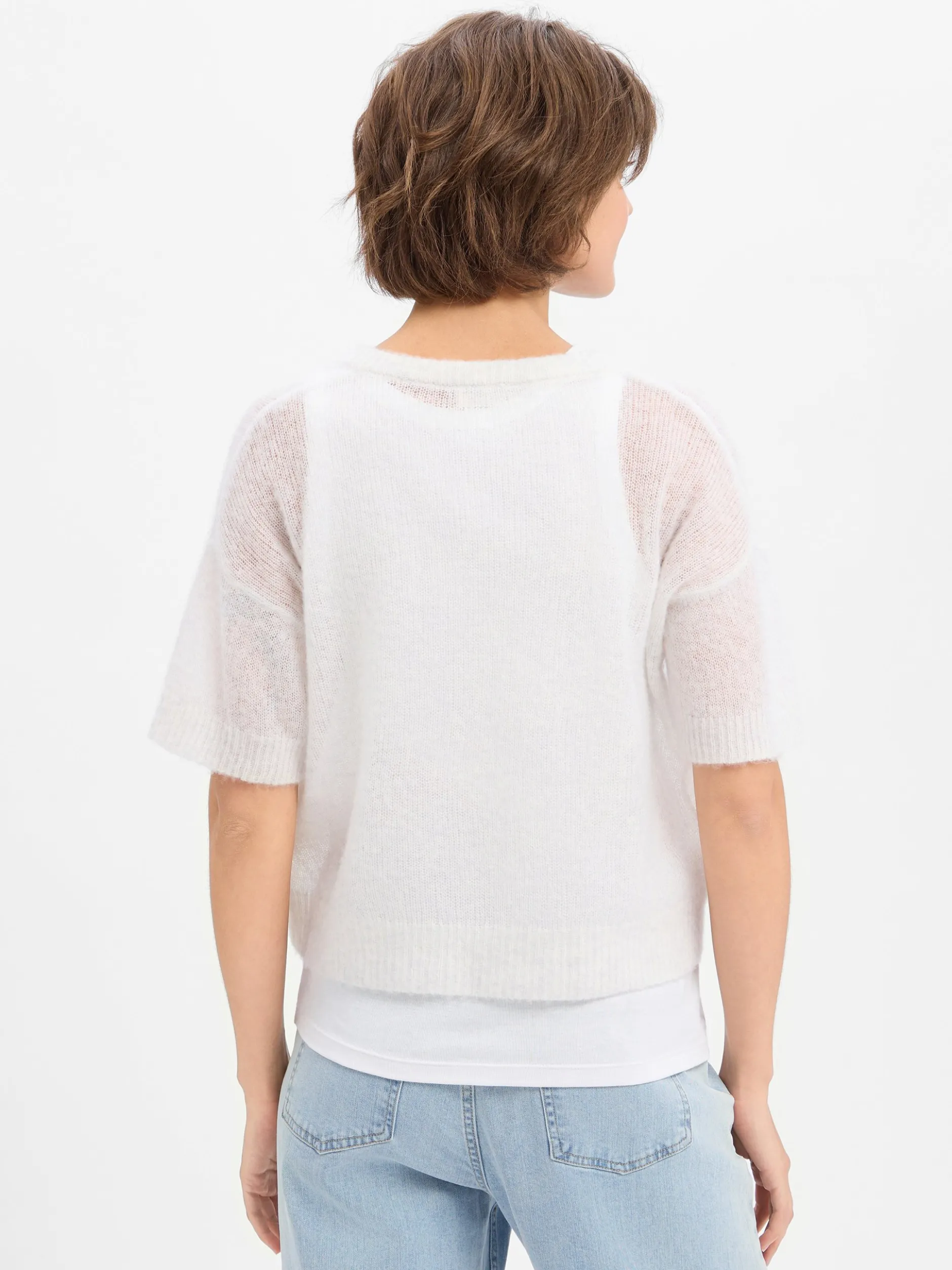 american vintage Damen Strickpullover in weiß