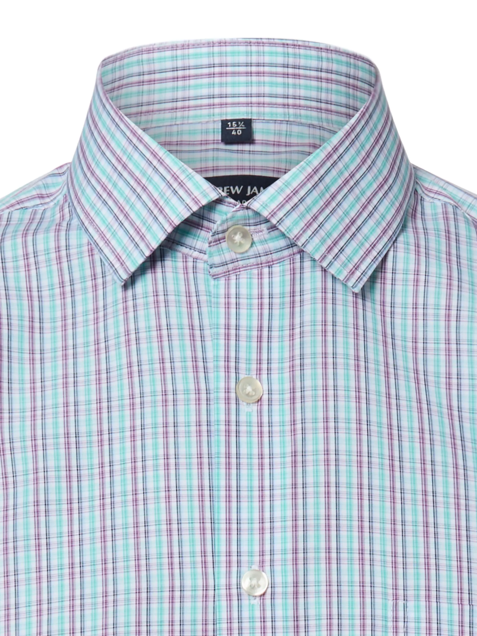 Andrew James Herren Businesshemd in aubergine mint