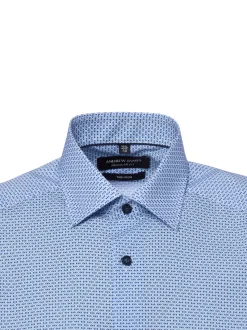 Andrew James Herren Business-Kurzarmhemd in blau