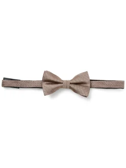 Andrew James Herren Fliege aus Seide in taupe beige