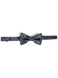 Andrew James Herren Fliege mit Seiden-Anteil in marine aqua