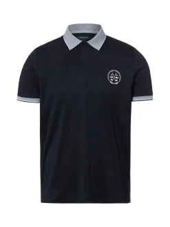 Andrew James Herren Poloshirt in marine - Ärmel: kurzarm