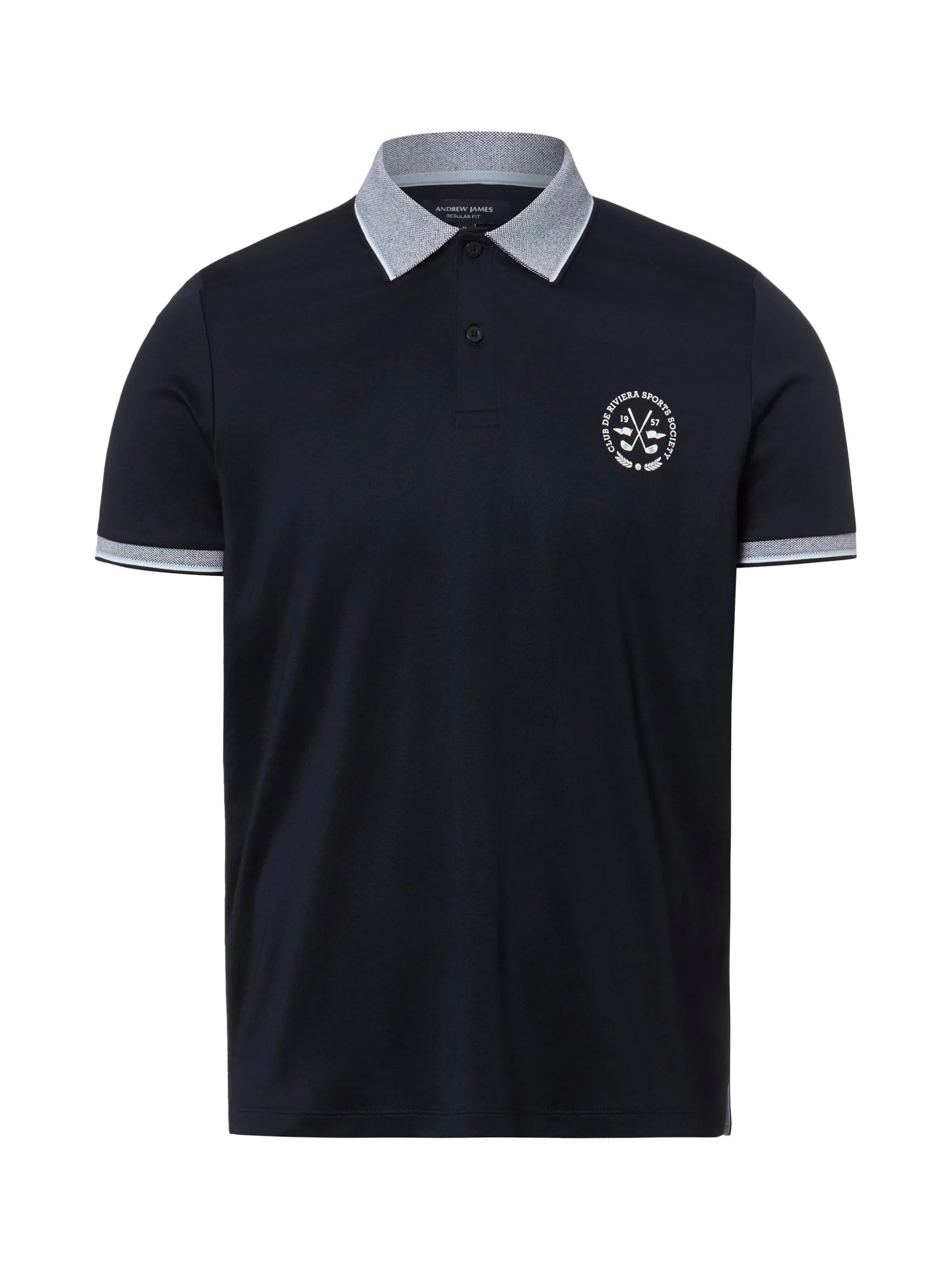 Andrew James Herren Poloshirt in marine - Ärmel: kurzarm