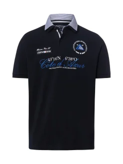 Andrew James Herren Poloshirt in marine - Ärmel: kurzarm
