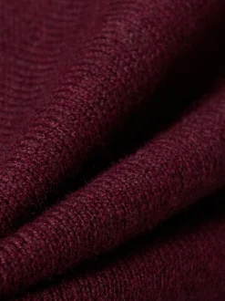 Andrew James Herren Strickpullover mit Wolle und Cashmere in aubergine
