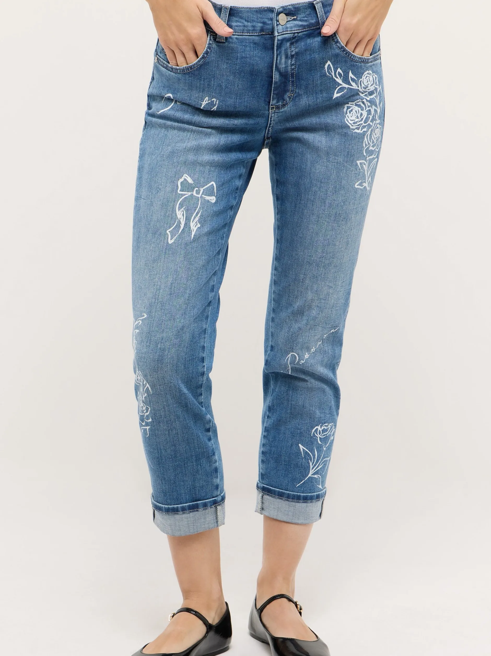 Angels Damen Jeans - Darleen Beauty in medium stone