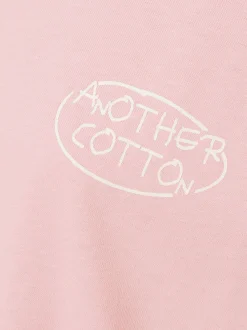 Another Cotton Lab Damen T-Shirt - Good Mood in rosa weiß