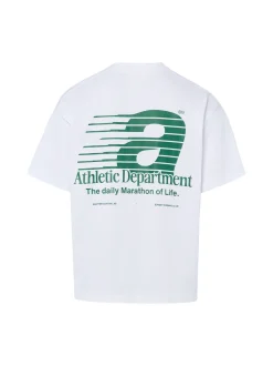 Another Cotton Lab Herren T-Shirt - Athletic Department in weiß tanne