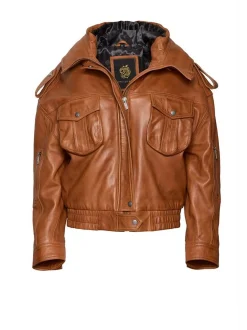 Apple of Eden Damen Lederjacke in cognac