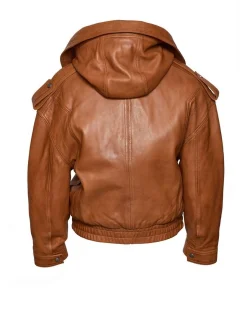 Apple of Eden Damen Lederjacke in cognac