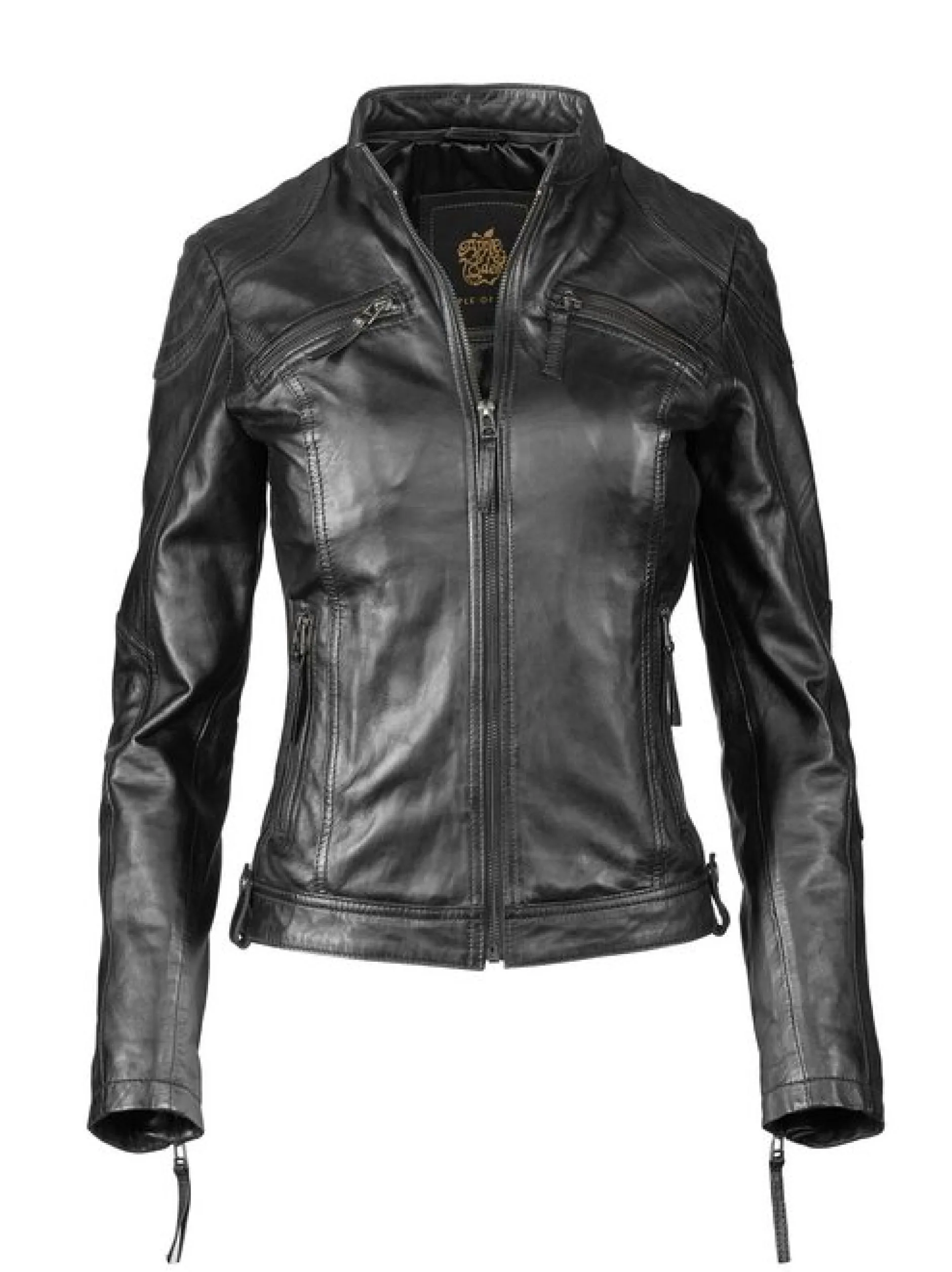 Apple of Eden Damen Lederjacke - 142 in schwarz