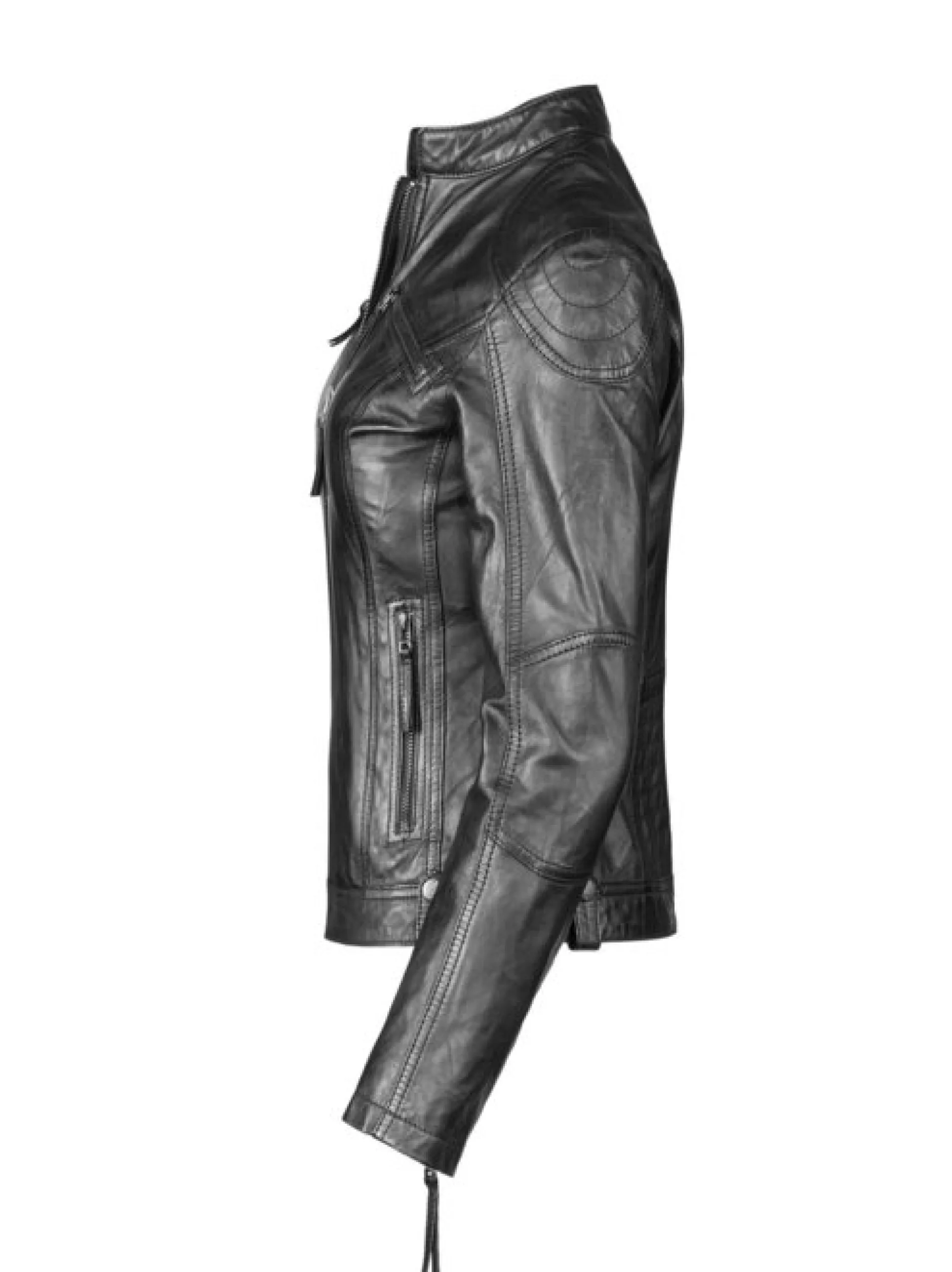 Apple of Eden Damen Lederjacke - 142 in schwarz