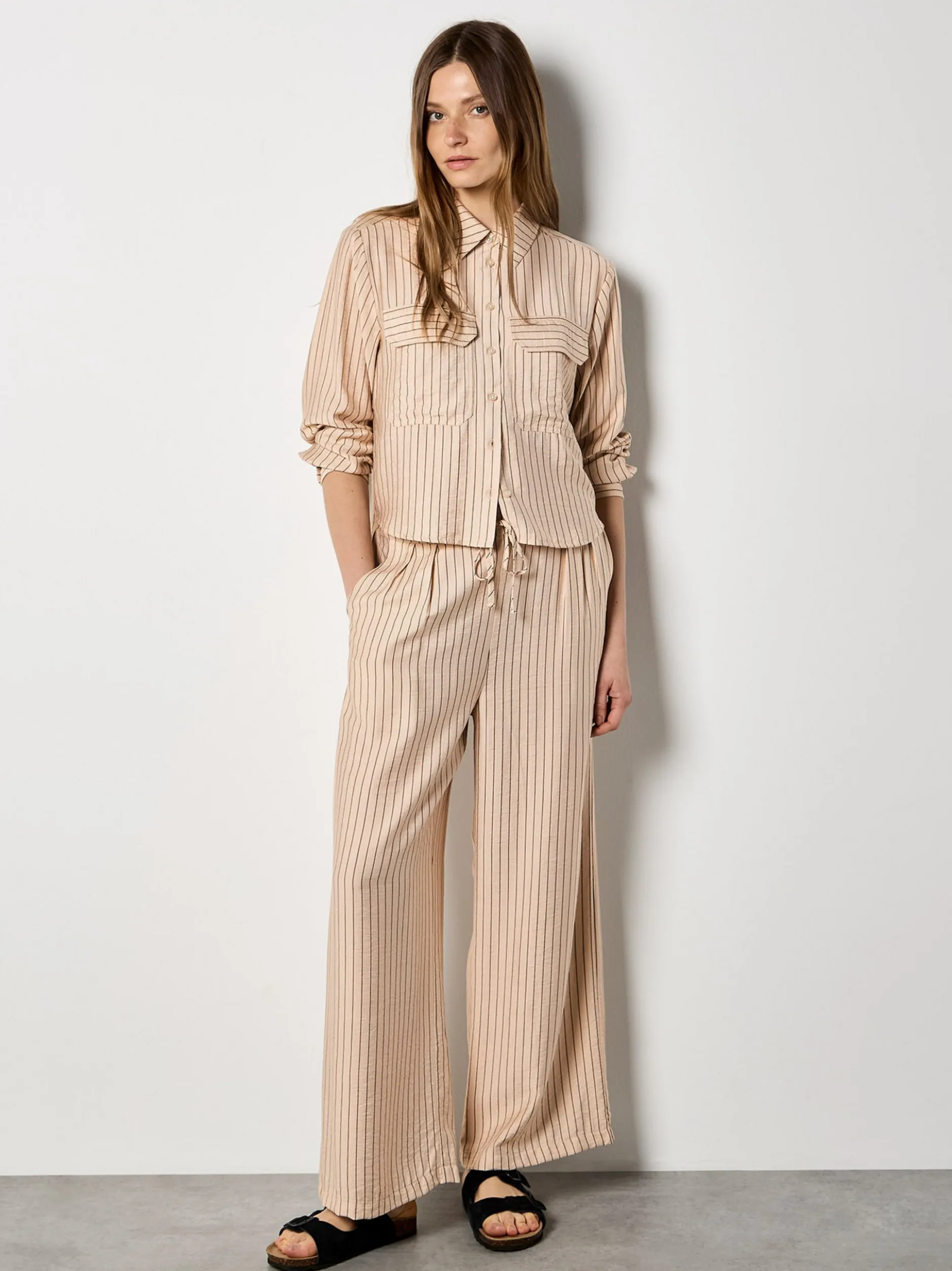 Apricot Damen Bluse in beige - Ärmel: langarm