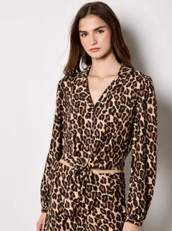 Apricot Damen Bluse in braun - Ärmel: langarm