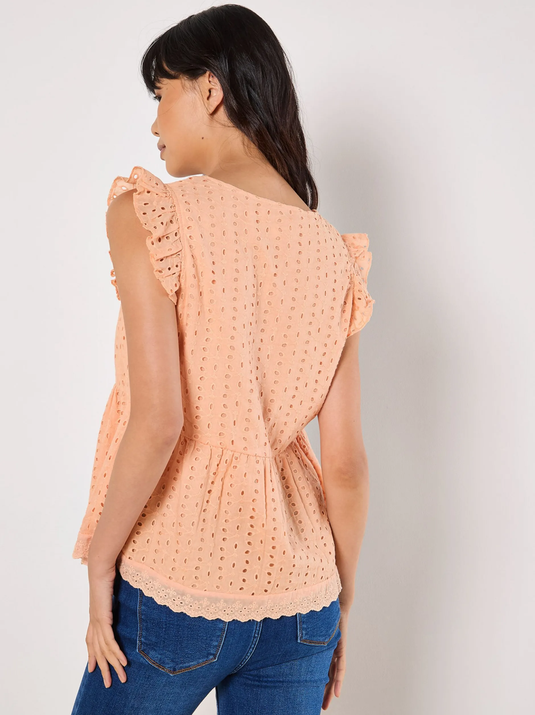 Apricot Damen Bluse in orange - Ärmel: extra kurz
